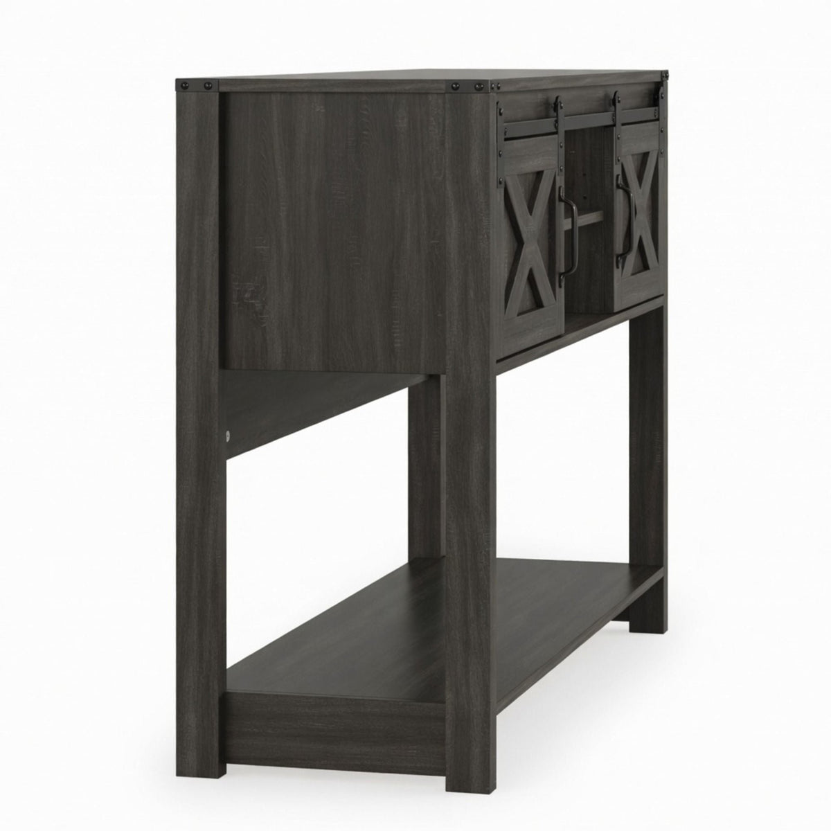 Farmhouse Entryway Table With Sliding Barn Door, photo 20 of 40