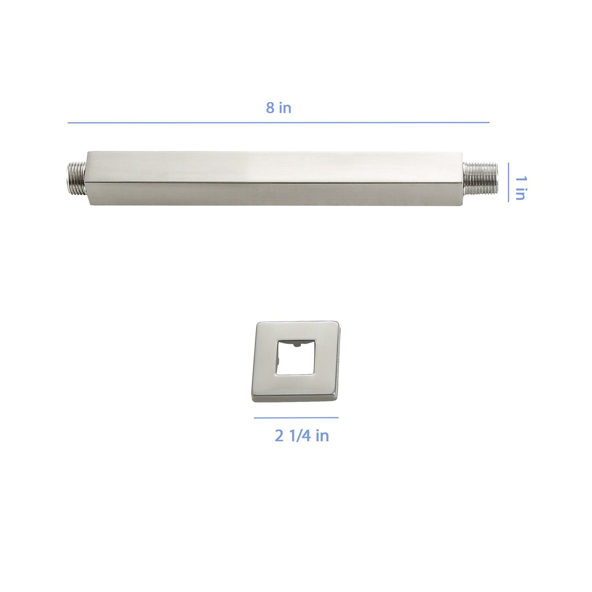 Premium 8" Ceiling Mounted Shower Arm With Flange, photo 6 of 18