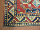 4' X 6' Vintage Handmade Turkish Kazak Pattern Wool Rug Carpet Nice