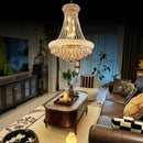 24-Inch Gold Crystal Chandelier, 12-Light French Empire Style Ceiling Light by HouseOfZazla