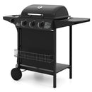 39 000 BTU Outdoor Burner Propane Gas Grill on Wheels-Black by LJGDeals