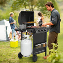 39 000 BTU Outdoor Burner Propane Gas Grill on Wheels-Black by LJGDeals