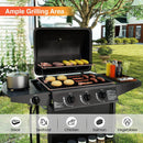 39 000 BTU Outdoor Burner Propane Gas Grill on Wheels-Black by LJGDeals
