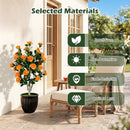 Artificial Camellia Tree 39.5" with Cement Pot by LJGDeals