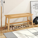 39.5 Inch Bamboo Dining Bench with Handwoven Rattan Seat for Indoor Outdoor-Natural by LJGDeals