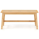 39.5 Inch Bamboo Dining Bench with Handwoven Rattan Seat for Indoor Outdoor-Natural by LJGDeals
