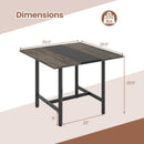 39.5" Square Conference Table with Thickened Tabletop