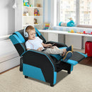 Kids Youth PU Leather Gaming Sofa Recliner with Headrest and Footrest by LJGDeals
