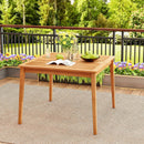40 Inch Acacia Wood Dining Square Bistro Table with 1.96 Inch Umbrella Hole by LJGDeals