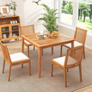 40 Inch Acacia Wood Dining Square Bistro Table with 1.96 Inch Umbrella Hole by LJGDeals