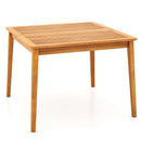 40 Inch Acacia Wood Dining Square Bistro Table with 1.96 Inch Umbrella Hole by LJGDeals