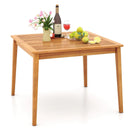 40 Inch Acacia Wood Dining Square Bistro Table with 1.96 Inch Umbrella Hole by LJGDeals