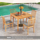 40 Inch Acacia Wood Dining Square Bistro Table with 1.96 Inch Umbrella Hole by LJGDeals