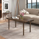 39 Inch Coffee Table with Slatted Tabletop for Living Room & Reception Room by LJGDeals