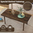 39 Inch Coffee Table with Slatted Tabletop for Living Room & Reception Room by LJGDeals