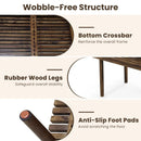 39 Inch Coffee Table with Slatted Tabletop for Living Room & Reception Room by LJGDeals