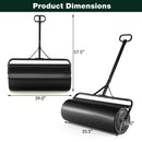39 Inch Wide Push/Tow Lawn Roller-Black