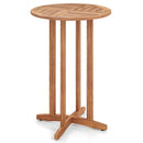 39 Inch Outdoor Acacia Wood Bar Table with Slatted Table Top by LJGDeals