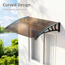 Door Awning 39x30 Inch Polycarbonate Window Canopy by DirectDeals