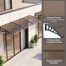 Door Awning 39x30 Inch Polycarbonate Window Canopy by DirectDeals