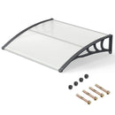 Door Awning 39x30 Inch Polycarbonate Window Canopy by DirectDeals