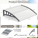 Door Awning 39x30 Inch Polycarbonate Window Canopy by LJGDeals