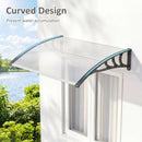 Door Awning 39x30 Inch Polycarbonate Window Canopy by DirectDeals