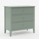 Fluted 3 Drawer Nightstand With Soft Close Slides by HouseOfZazla