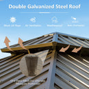 10' x 12' Hardtop Gazebo with Galvanized Steel Double Roof, Curtains, and Netting by HouseOfZazla