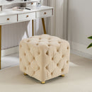Modern Upholstered Ottoman, Exquisite Small End Table, Soft Foot Stool, Dressing Makeup Chair, Comfortable Seat For Living Room, Bedroom, Entrance by Unique Piece Furniture