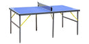6ft Mid-Size Table Tennis Table Foldable & Portable Ping Pong Table Set for Indoor & Outdoor Games with Net, 2 Table Tennis Paddles and 3 Balls