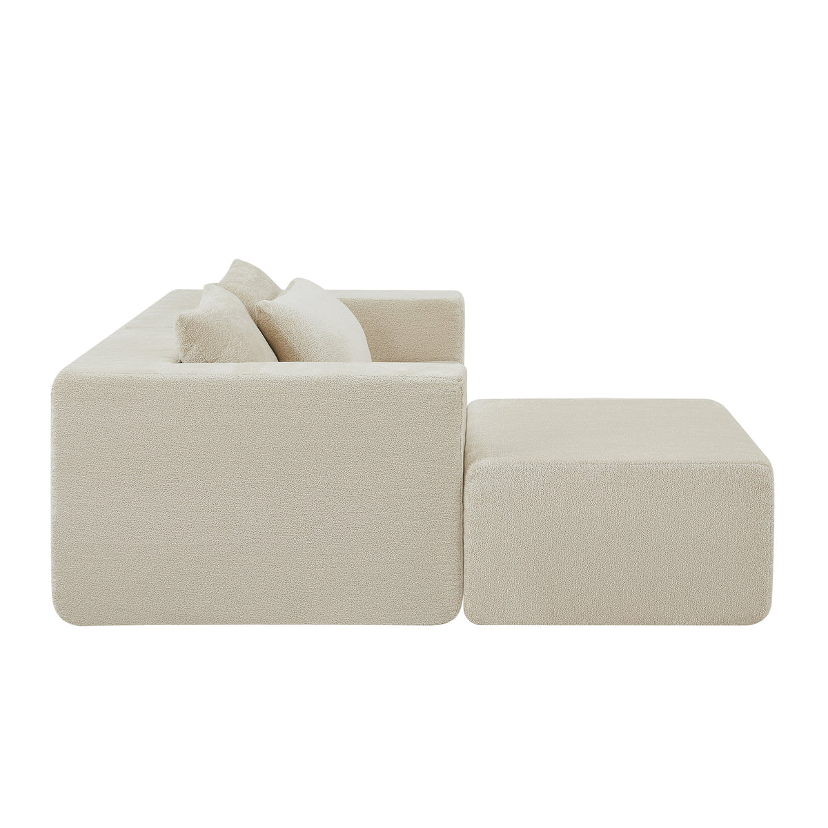 107" Compressed Sectional Sofa (Khaki), photo 3 of 10