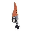 Sitting Gnome With Knit Hat, For Halloween Decor - Black / Orange / White by Unique Piece Furniture
