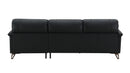 Eilene - Top Grain Leather Sofa - Black by HouseOfZazla