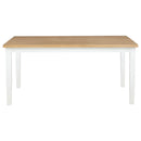 Andrews 7-piece Rectangular Dining Set Light Ash and White