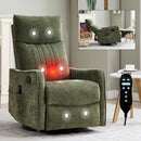 Green Heat Massage Manual Recliner Chair
