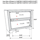 Transitional 2 Drawer Nightstand With Hidden Jewelry Tray
