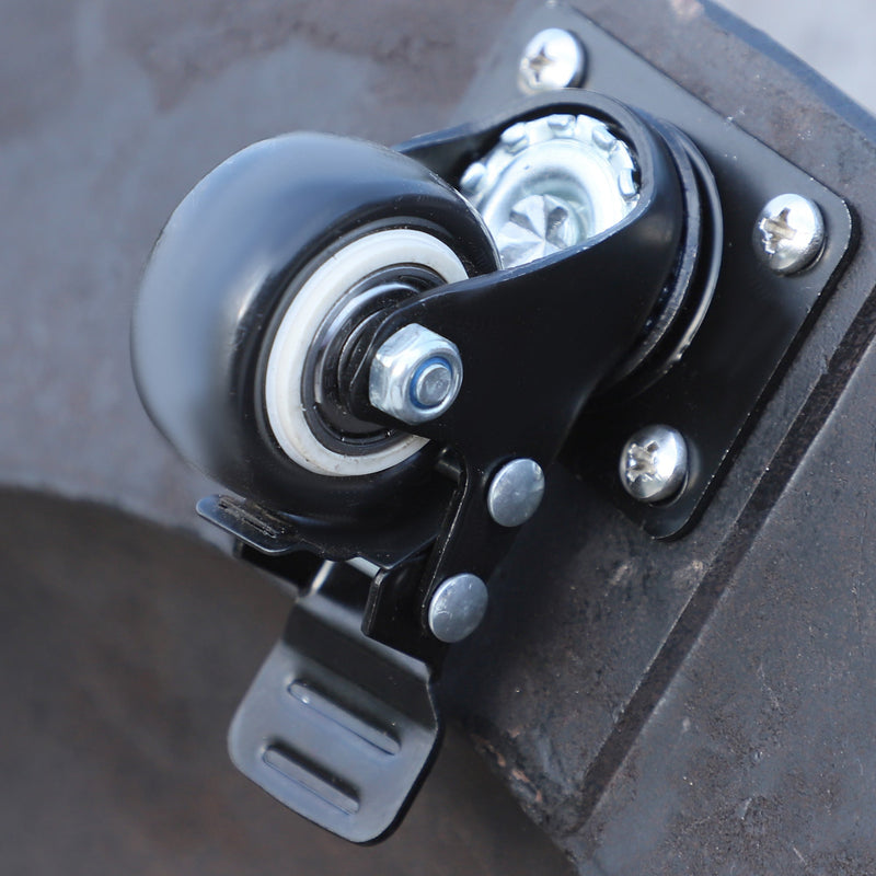 50 lbs. Umbrella Base, 20.5", Round Heavy Duty Umbrella Stand with Wheels for 1.5" or 2" Umbrella Poles, Patio Market Stand for Outdoor, Lawn, Deck, Poolside, Black