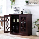 Modern Sideboard With Tempered Glass Doors - Ox Blood Red by HouseOfZazla