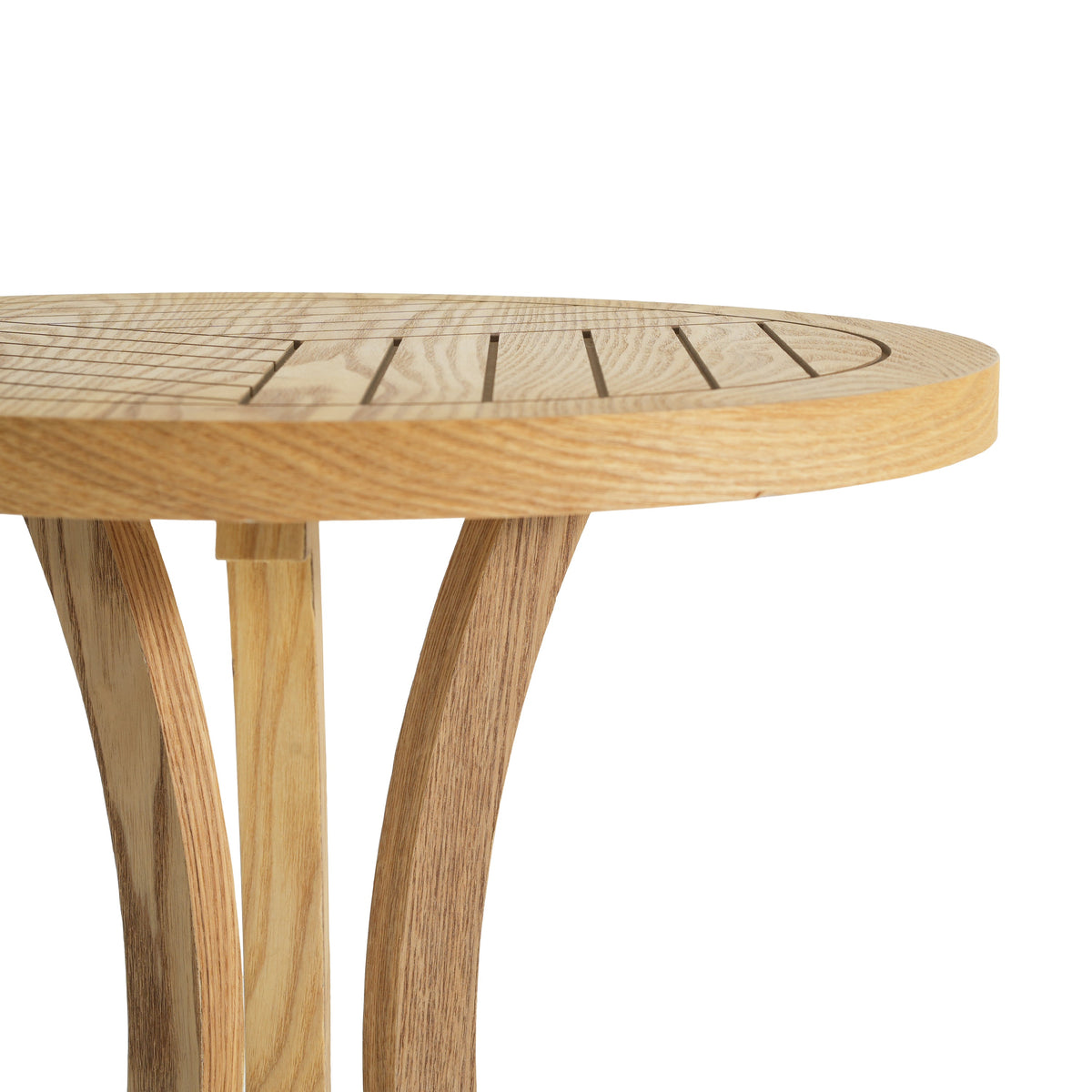 Natural Finish Round Wood Accent Table, photo 10 of 10