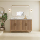 Fully Assembled 60'' Light Coffee Single Sink Bathroom Vanity