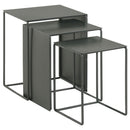 Vestal - 3 Piece Rectangular Nesting Table Set - Gray by HouseOfZazla