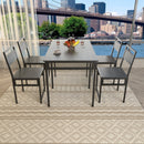 Extendable Dining Table Set with 4 Chairs