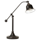 Edmond - Bell Down Table Lamp With Shade - Brown by HouseOfZazla