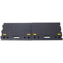 Heavy Duty Plastic 4" High Portable Automotive Curb Ramp For Cars & Wheelchairs Interlocking Design - Black