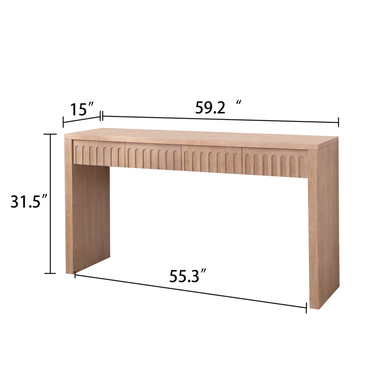 Modern Console Table With 4 Drawers, Entryway Table, photo 3 of 8