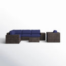 Wicker Seating Group Set With Table And Cushions by Unique Piece Furniture