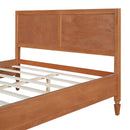 Queen Size Wood Platform Bed Frame with Classic Panel Headboard by HouseOfZazla