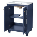 Bathroom Vanity With Ornate Elliptical Motif, Soft Close Hinges by HouseOfZazla