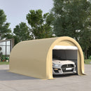 Outsunny - 10' x 16' Carport, Heavy Duty Portable Garage Storage Tent With Large Zippered Door, Anti-Uv Pe Canopy Cover For Car, Truck, Boat, Motorcycle, Bike, Garden Tools, Outdoor Work by HouseOfZazla